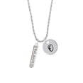 thumbnail image 2 of Delight Jewelry Silvertone Balance Bar Silvertone Script Initial Disc - O - Charm Necklace, 20"+3", 2 of 4