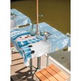 thumbnail image 2 of Outdoor Table Cloth with Umbrella Hole and Zipper, Blue Snowman Christmas Waterproof Square Tablecloth 54"x54", Xmas Snowflake Birds Washable Table Cover for Outside Party Patio Picnic, 2 of 8