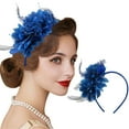 thumbnail image 2 of 1900S Flapper Feathered Flower Hairband For Carnivals Party Antique Hair Decors, 2 of 8