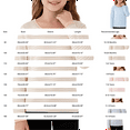 thumbnail image 2 of XIMIN Girls Striped Thumb Hole Long Sleeve Shirts Kids Crewneck Tops Curved Tees 514 Years, 2 of 4