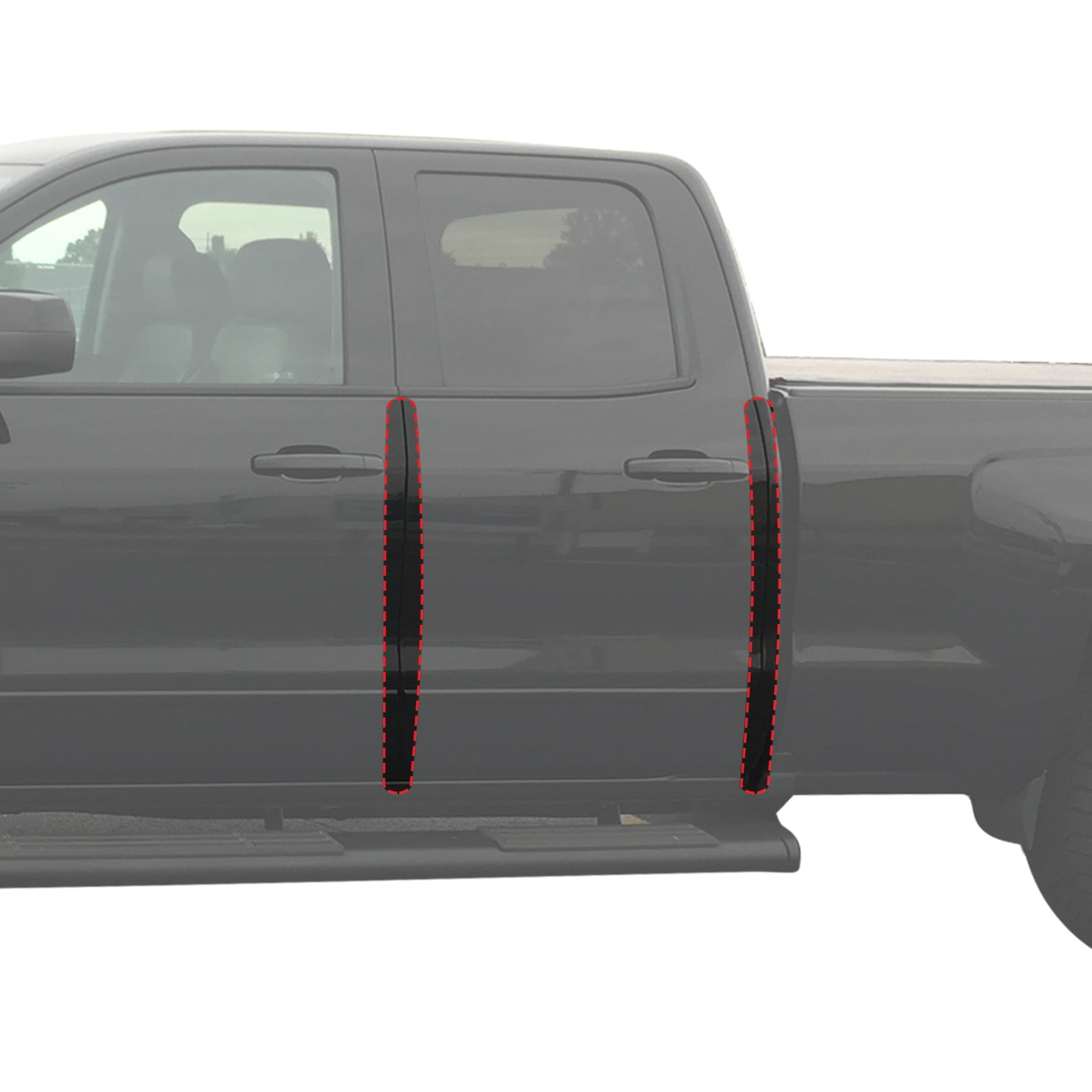 Red Hound Auto Door Edge Lip Guards Compatible with Chevrolet GMC 2014