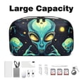 thumbnail image 3 of Alien Travel Case Charger Pouch Hard Drive Bag Cable Organizer Desk Cord Travel Organizer Waterproof Oxford Fabric Electronic Digital Accessories Storage Bag Black 5.9x9.44x3.14 in, 3 of 6