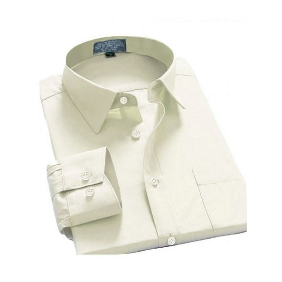 Men's Regular Fit Long Sleeve Button Down Dress Shirt