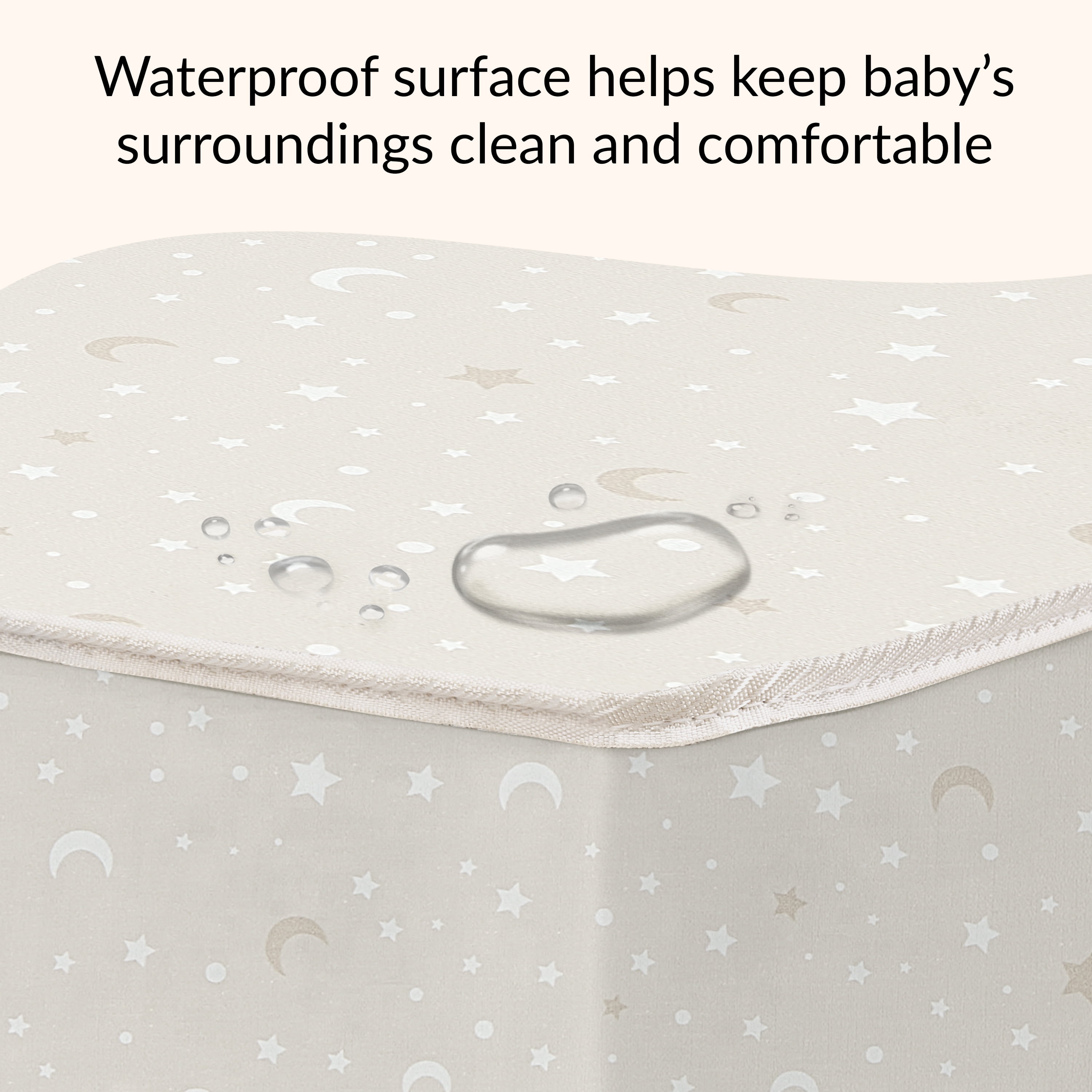 Dream On Me Nirvana 6” 96-Coil Inner Spring Crib & Toddler Mattress | Waterproof Vinyl Cover | Greenguard Gold Certified | 10-Year Manufacturer Warranty | Cream And White Stars