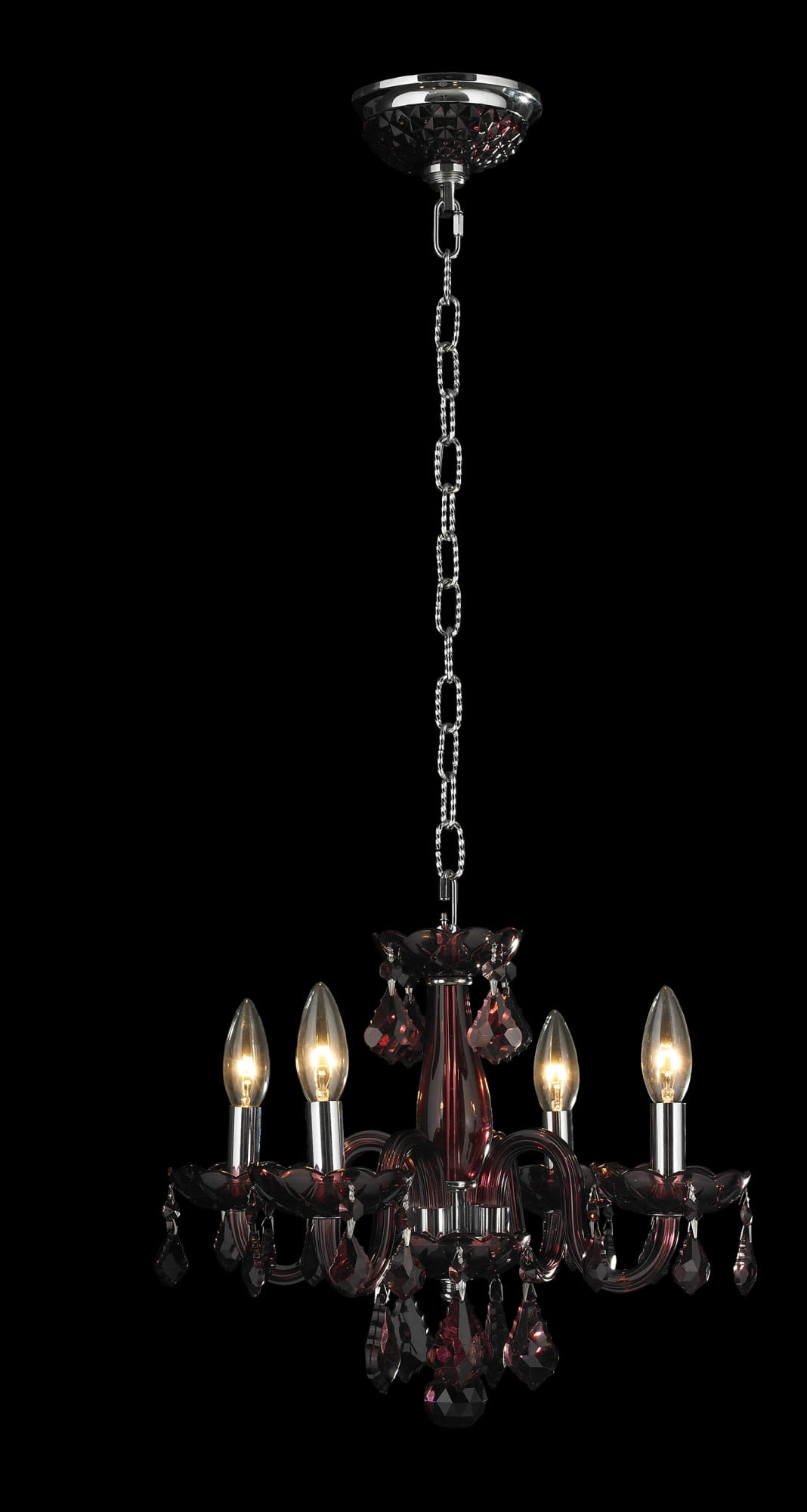 Chrome Mini Crystal Candle Style Chandelier