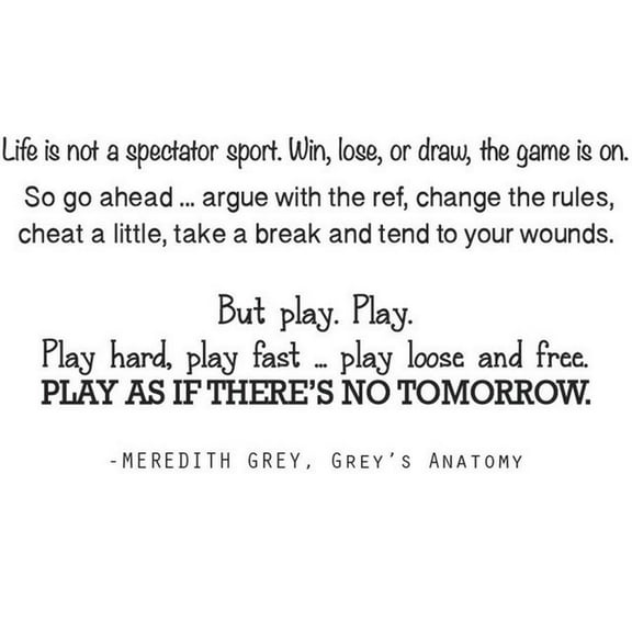 Vinyl Decal: Grey's Anatomy Vinyl Sticker / Decal | Home Wall Decor | Meredith Grey Quote / Saying 32"x18" [GA3]