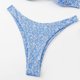 thumbnail image 5 of Traje de baño para mujer, bikini de dos piezas con soporte de acero y hombros divididos estampado para mujer, trajes de baño para mujer, 5 of 6