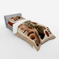 thumbnail image 2 of Ambesonne Monstera Bedding Set 3 Pcs, Abstract Mid Century Boho, Twin, Redwood Beige and Black, 2 of 2