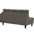 thumbnail image 3 of Modway Empress Mid-Century Modern Upholstered Fabric Corner Sofa In Oatmeal, 3 of 5