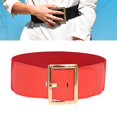 thumbnail image 6 of Women's Stretch Belt ,Stretch Buckle Waist Belt, Pants, Soft ,Wide Elastic Belt ,Chic ,Vintage Style Cinch Belt Cinch Waistband for Coat Women Red, 6 of 9
