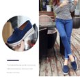 thumbnail image 5 of hopeusnice Women's Suede Loafers Slip On Wedge Platform Shoes Comfortable Breathable Bowknot Tassel Flatform Walking Shoes Blue 43, 5 of 5