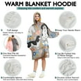thumbnail image 5 of Cavalier King Charles Spaniel Dog and Flower Wearable Oversized Blanket,Wearable Blanket Hoodie for Adults,Cozy Hooded Blankets with Super Pockets,Super Warm Fuzzy Pullover for Women & Men, 5 of 6