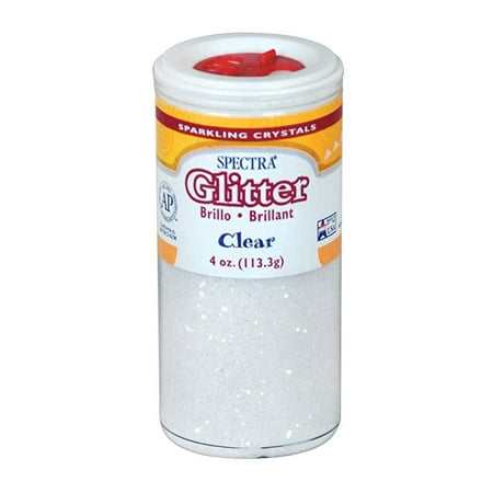 La Femme Clear Glitter - Pacon - Spectra Glitter Sparkling Crystals - 4 oz. Jar - Clear