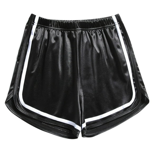 MELDVDIB Satin Shorts for Womens Elastic Waist Wide Leg Shorts Breathable Running Hiking Summer Vacation Activewear