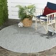 thumbnail image 3 of SAFAVIEH Courtyard Blazhe Chevron Indoor/Outdoor Area Rug, Grey/Navy, 10' x 10' Round, 3 of 7