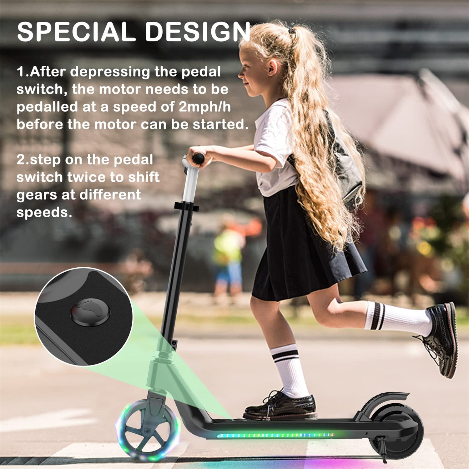 CIPACHO 34" Electric Kick Scooter for Kids Ages 6-14, Includes New Cruise Mode, 4 Adjustable Height Suitable for Boys and Girls, Black CIPACHO 34" Electric Kick Scooter for Kids Ages 6-14, Includes New Cruise Mode, 4 Adjustable Height Suitable for Boys and Girls, Black