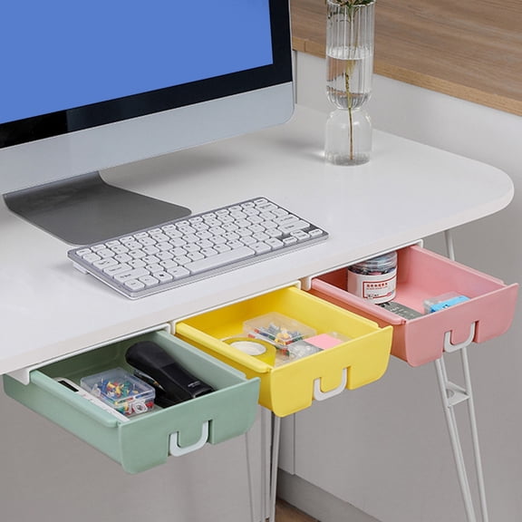 NIAIZEK Desk Drawer Attachment Pink for Under Table Storage and Organization
