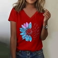 thumbnail image 2 of T Shirts For Women Womens Tops Graphic Shirts Sunflower Pattern Print Crew Neck Short Sleeve Tees Loose Tshirts Cute Casual Teacher Outfits, 2 of 5