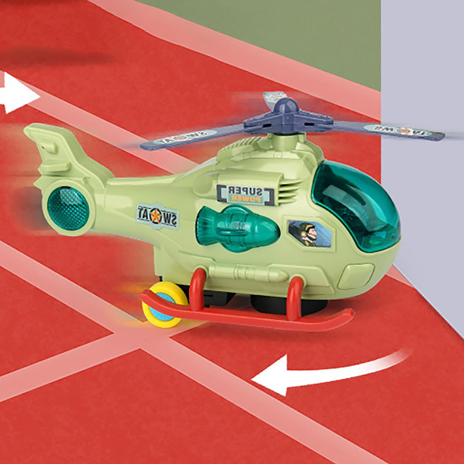 Kids Toy Transformer Helicopter Gift Christmas for Boys Music Lights Battery Reg 