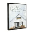 thumbnail image 3 of Gather & Give Thanks Autumn Barn Holiday Graphic Art Jet Black Framed Art Print Wall Art, 3 of 6