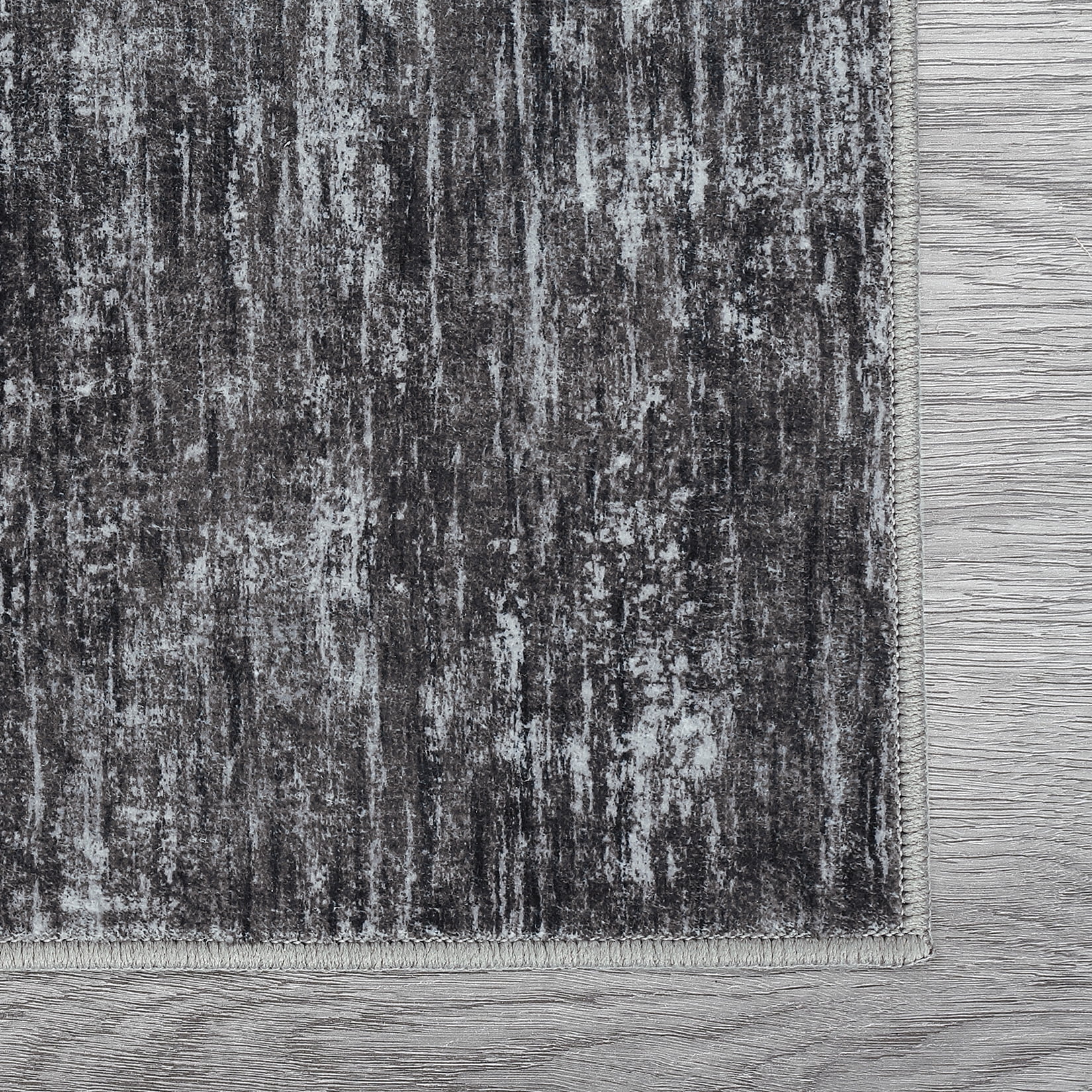 GlowSol 6'x9' Area Rugs for Living Room Bedroom Modern Abstract Solid Area Rug Non-Slip Low Pile Washable Rug Soft Foldable Accent Rug, Dark Gray