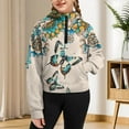 thumbnail image 3 of Chaqlin Mandala Flowers Butterfly Zip Up Sweatshirt Comfy Casual with Pocket Lightweight Comfy Casual Athletic Sports Jacket Size 11-12, 3 of 7