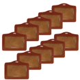 thumbnail image 1 of 10pcs PU Leather Wallet Credit Holder Lanyard Fit For ID Card Brown, 1 of 8