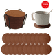 thumbnail image 1 of Felt Drink Coasters, Drive Coasters de 20 Piezas con Soporte para Posavasos, Sorbete Coasters Redondo Coasters, 1 of 6