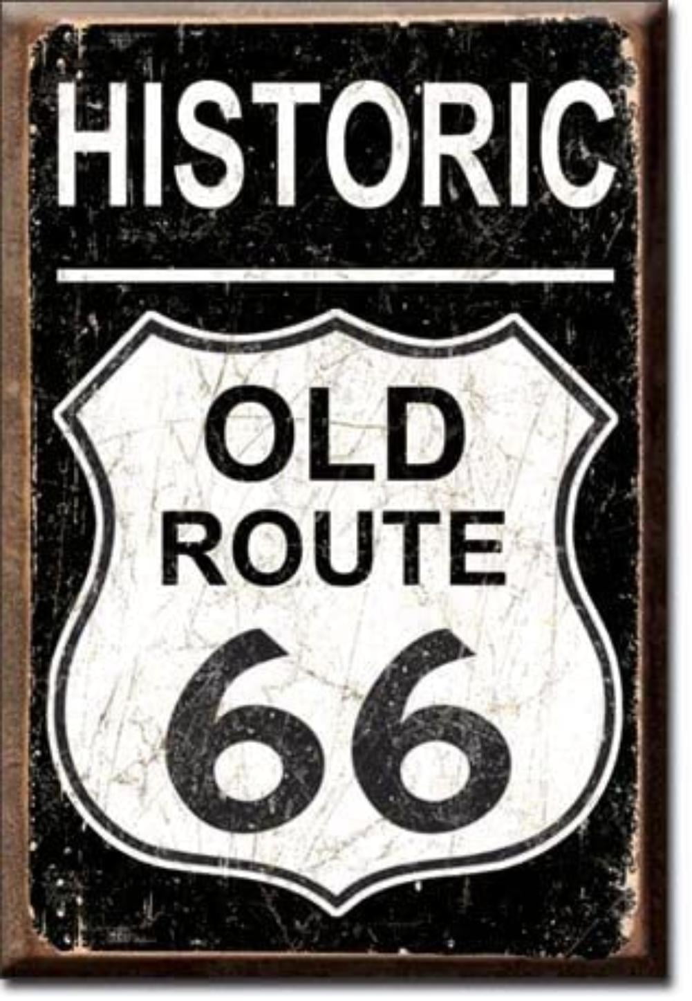 Route 66 sign 2x3" fridge/locker magnet art 