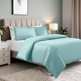 thumbnail image 3 of Superior Cotton Blend 600 Thread Count Duvet Cover Set, Twin, Light Blue, 3 of 6
