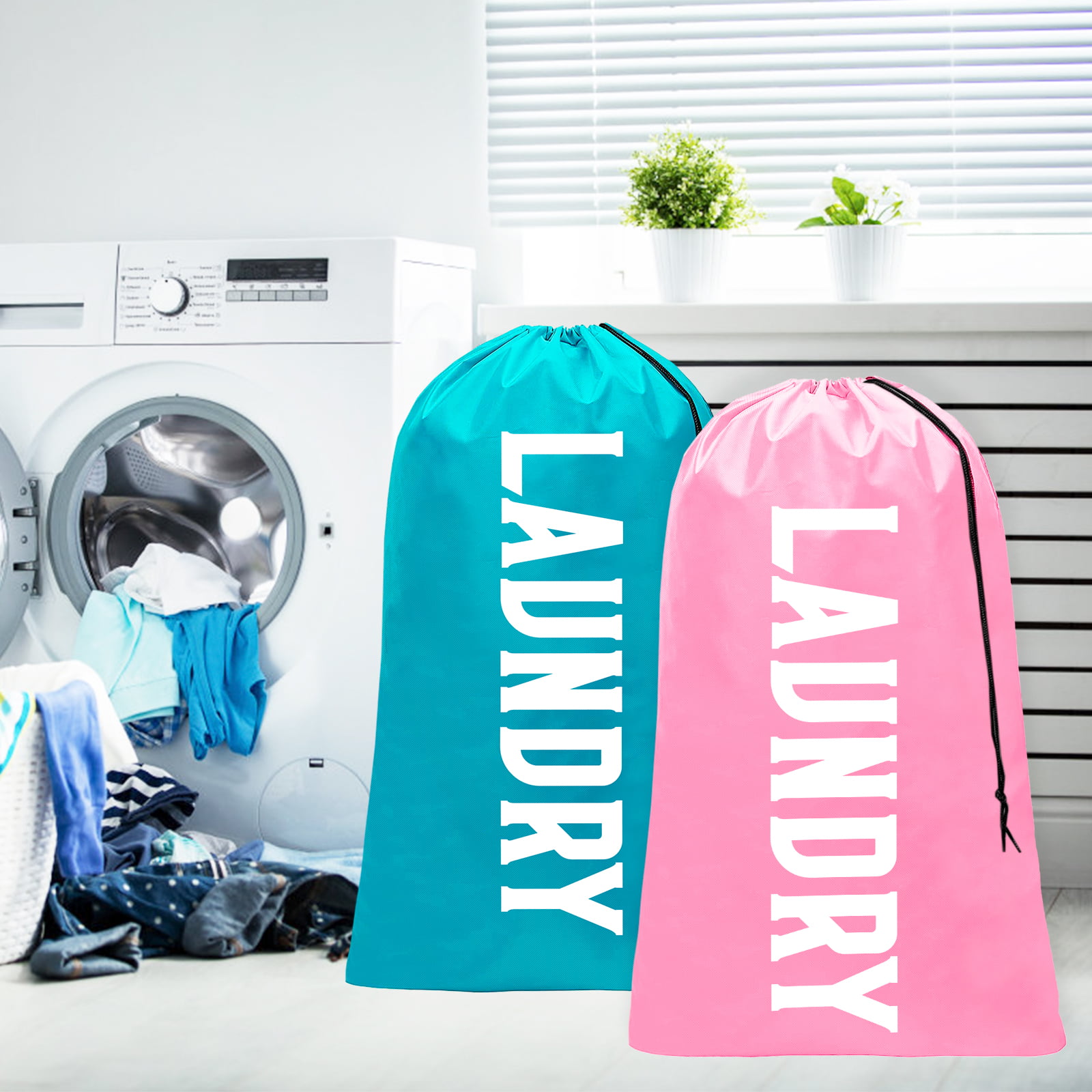 Unicité Extra Large 34’’x25’’ Waterproof Travel Laundry Bag Backpack Washable 