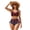 American Flag Pattern Design, variant on CHAQLIN Tropical Plumeria Floral Blue Bikini Sets Push Up Swimsuit Twist Front Top Padded Swimsuit High Waisted Bathing Suits Sport Swimsuits Tie Knot High Rise Bottom for Women XS-3XL