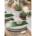 thumbnail image 5 of Ombre Waves Cloth Napkins Set of 4 Reusable Dinner Napkins, Abstract Art Gradient Sage Green Modern Cocktail Napkin Washable Table Napkins for Wedding/Holiday Party/Baby Shower 20"x20", 5 of 7