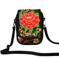 thumbnail image 1 of Bolso De Hombro Para Mujer, Bolso De Viaje, Bandolera Con Bordado Floral Vintage, Bolso Con Tapa Para Monedas, Bolso Con Cremallera Moyic AP007590-04, 1 of 6