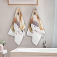 thumbnail image 3 of Dreamtimes Fall Animals Pumpkin Dish Towels Kitchen Towel 2 PCS, Autumn Floral Hand Towels Ultra Soft and Highly Absorbent,Decorative Fingertip Face Towel for Bathroom Hotel, 28.3"x14.4", 3 of 5