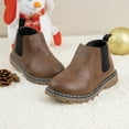 thumbnail image 4 of HsdsBebe Toddler Boys Girls Boots Waterproof Winter Snow Chelsea Booties Short Ankle Shoes, 4 of 8