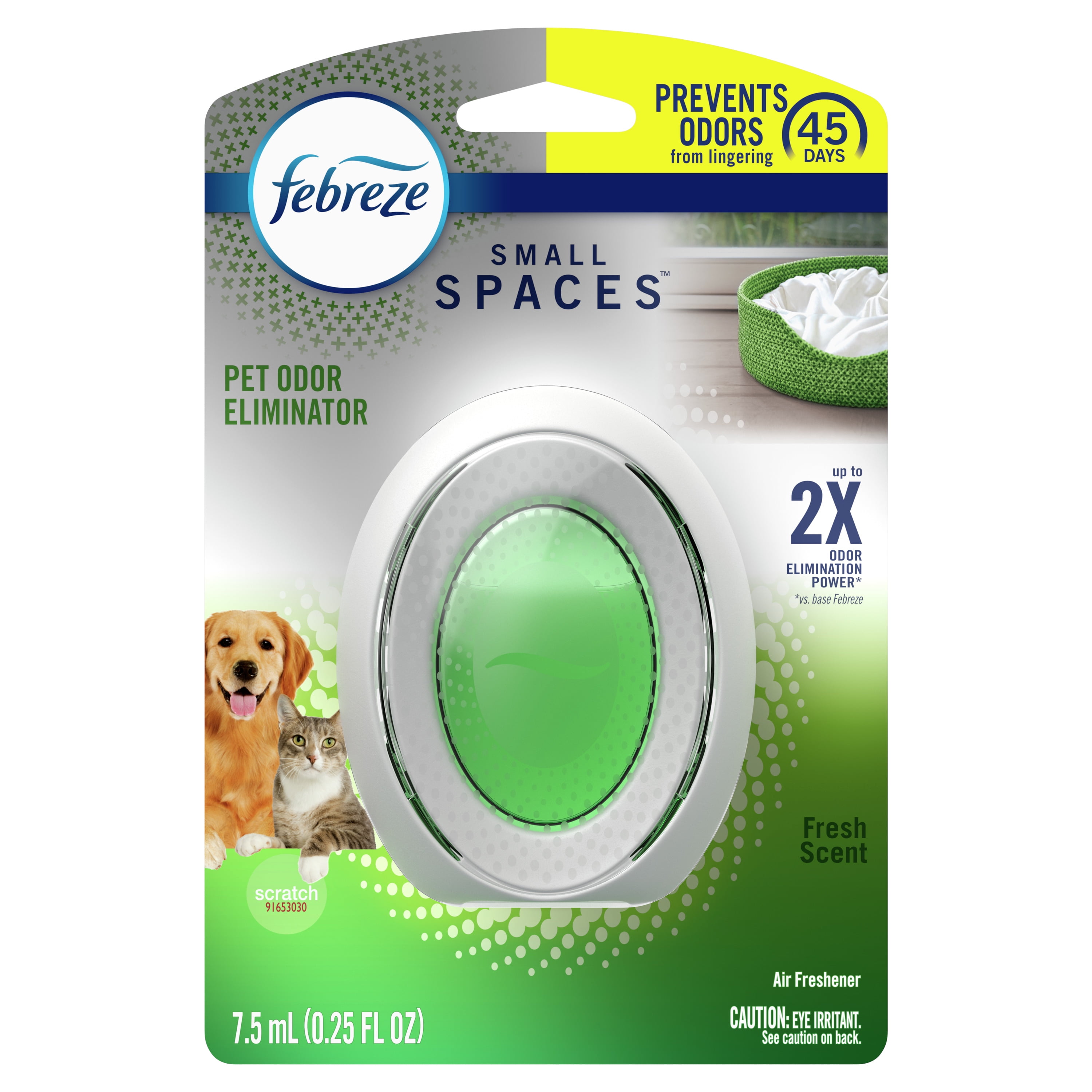 Febreze Small Spaces Pet Odor Eliminator Air Freshener, Fresh, 1 ct