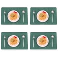 thumbnail image 1 of Coofit 4PCS Faux Leather Placemat Water & Oil Proof Rectangular Table Mat Dining Mat, 1 of 10