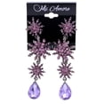 thumbnail image 2 of Mi Amore Flower Drop-Dangle-Earrings Pink/Purple, 2 of 2