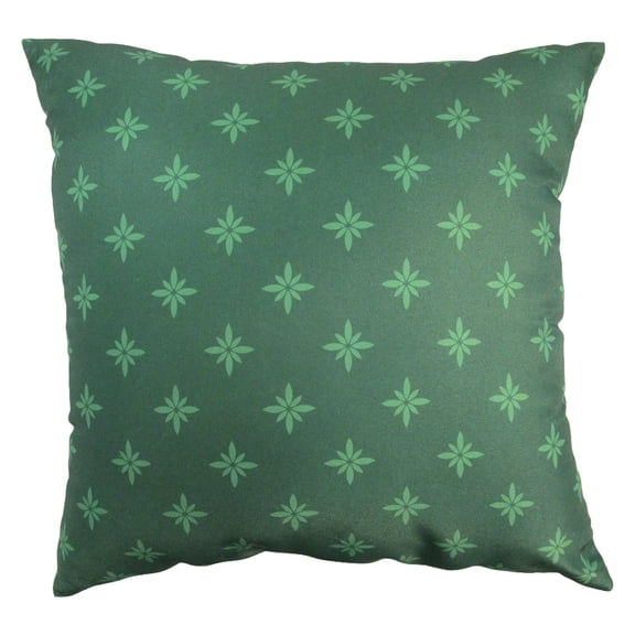 Mainstays 16" x 16" Reversible Decorative Outdoor Throw Pillow, Green Sleigh