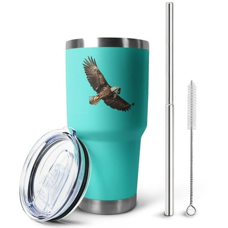 

Eagle Stainless Steel Tumbler 30 Oz Coffee Travel Cup Vacuum Insulated & Double Wall with Leakproof Sliding Lid | Great for Hot Drinks and Cold Beverages