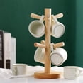 thumbnail image 4 of Portavasos de Madera Sincero Soporte Colgante para 6 Tazas Tipo Árbol, 4 of 5