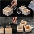 Japanese Tea Cups Asian Small Sake Wine Glasses Coffee Square Wooden