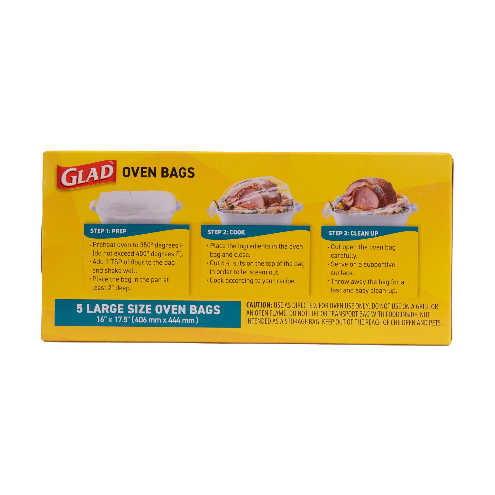 Glad Oven Bags Large 16" x 17.5" 5 CT