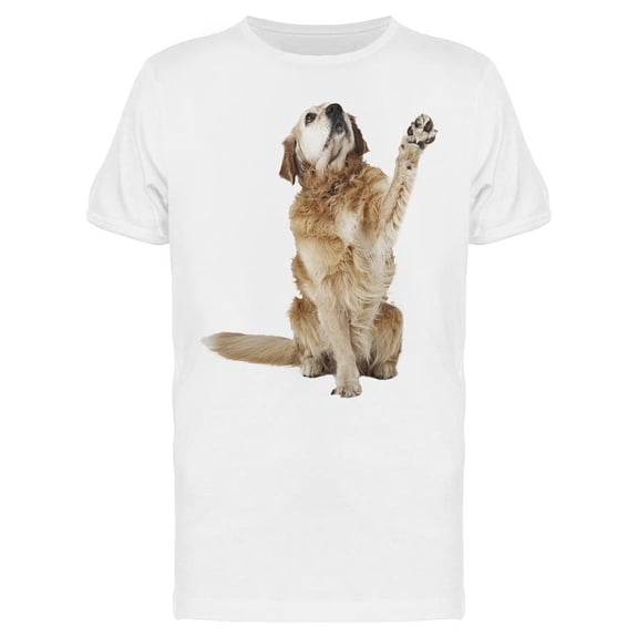 Golden Retriever Paw Up Trick Tee Men's -Image by Shutterstock