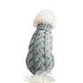 thumbnail image 2 of Small Dog Sweater Soft Warm Fleece Fall Winter Dog Clothes Cute Cat Apparel Puppy Sweaters Classic Pullover Doggy Sweatshirts Chihuahua Costumes Cat Outfits - Gray, M, 2 of 7