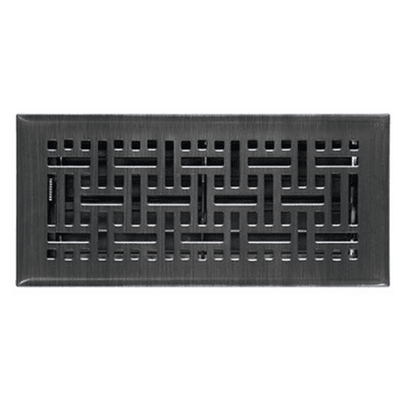 Cast Bronze Wall Register - Accord Ventilation AMFRRBB212 Wicker Design Floor Register, Oil Rubbed Bronze...