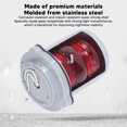 thumbnail image 3 of Starboard Light, LED DC24V 25W Stainless Steel Polycarbonate Red Lens Anti Vibration  Boat Light  For Marine, 3 of 8