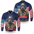 thumbnail image 3 of Happy Father's Day Honoring Veterans Portuguese Water Dog in Army Uniform All Over Print 3D Baseball Jacket PWD Portie Fishing Dog Lover Bomber Jacket Softball - 13007, 3 of 6