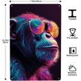thumbnail image 4 of Letreros metálicos de hojalata con diseño de "Un chimpancé con gafas de sol", 8 x 12 pulgadas, 4 of 8